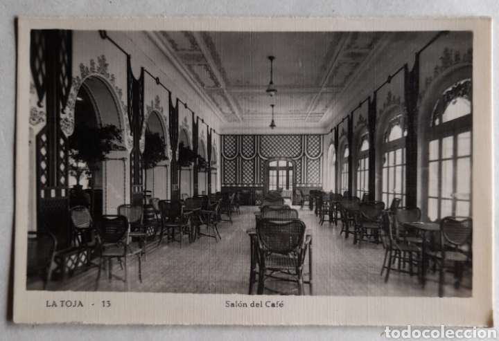 Postales: LA TOJA - 13 Sal&oacute;n de Caf&eacute;. No circulada