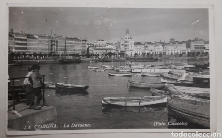 Postales: LA CORU&Ntilde;A.- La D&aacute;rsena. (Foto Cancelo)