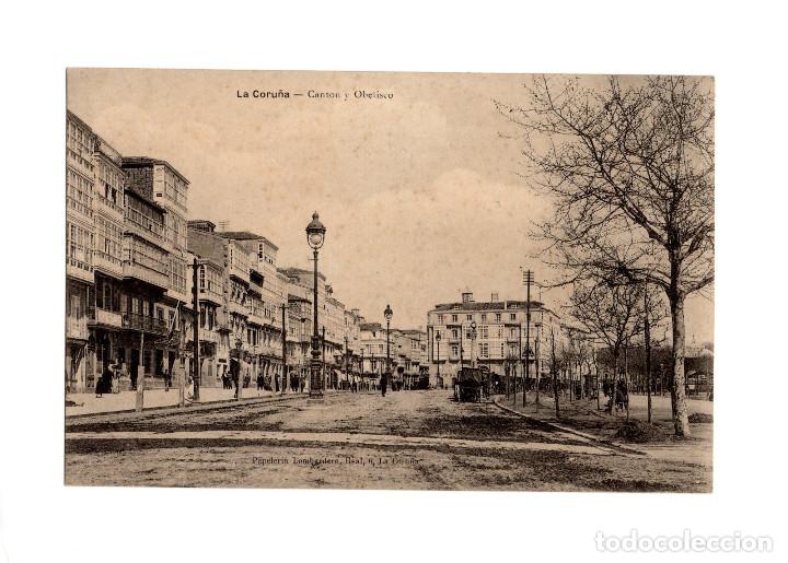 Postales: LA CORU&Ntilde;A.- CANT&Oacute;N Y OBELISCO. - Foto 1