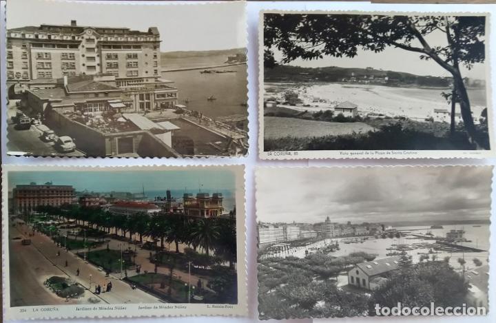 Postales: LA CORU&Ntilde;A LOTE DE 4 POSTALES - Foto 1