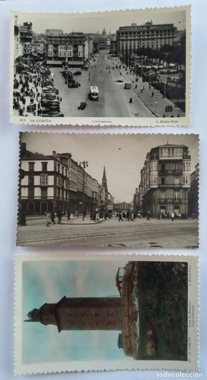 Postales: LA CORU&Ntilde;A LOTE DE 3 POSTALES - Foto 1