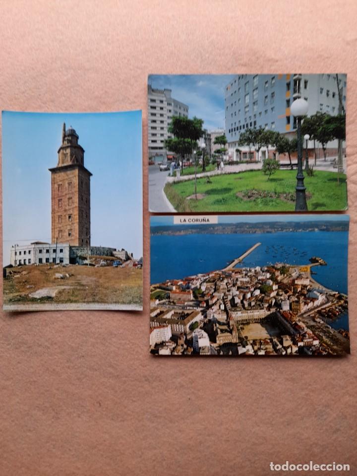 Postales: Lote de 3 postales de La Coru&ntilde;a - Foto 1