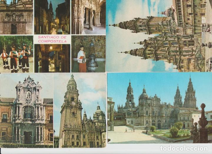 Postales: LOTE CUATRO POSTALES, SANTIAGO DE COMPOSTELA.