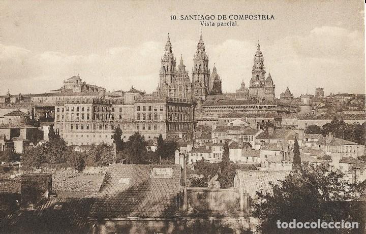 Postkarten: Postal antigua de Santiago de Compostela, vista parcial. Galicia