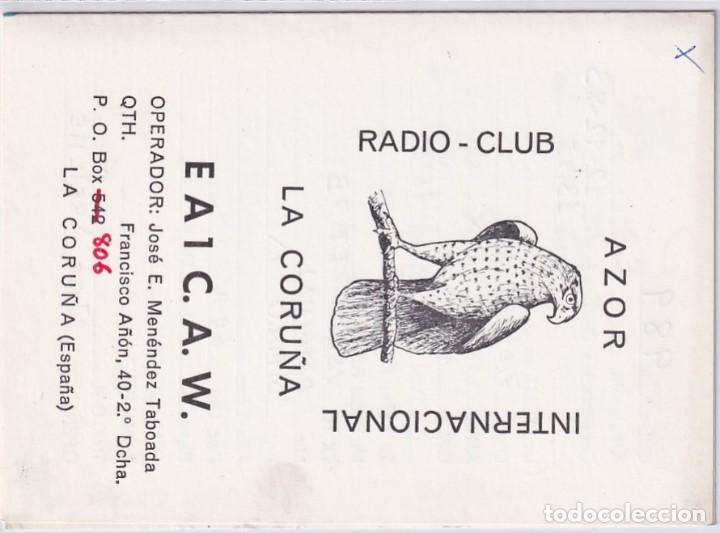 Postkarten: Postal radio aficionado Coru&ntilde;a Azor Jose E Men&eacute;ndez Taboada