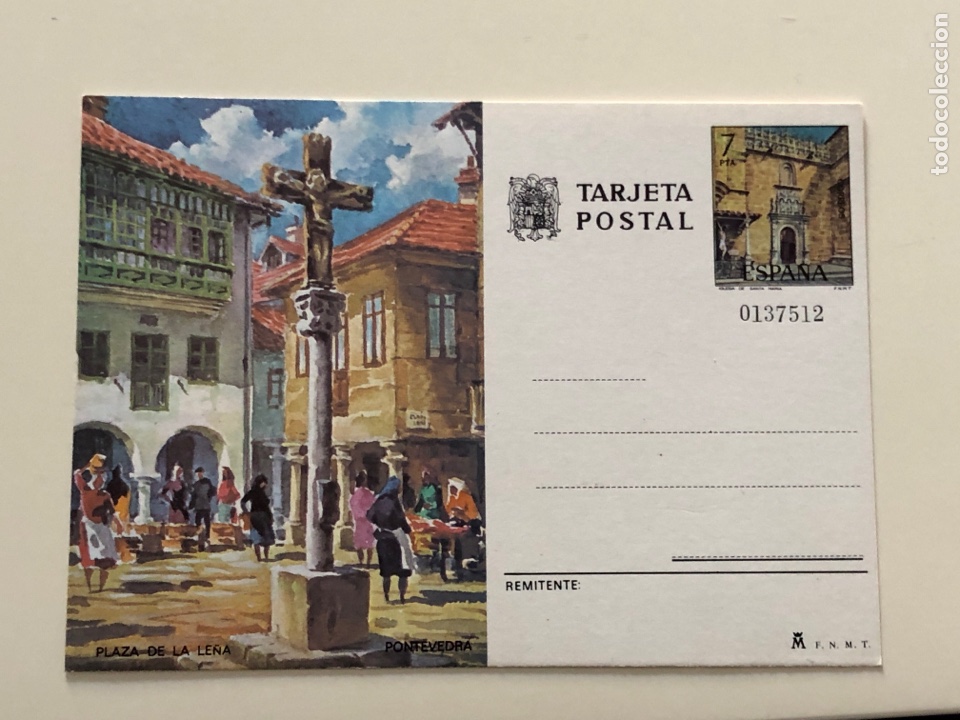 Postales: Postales -Pontevedra, Plaza de la Le&ntilde;a.