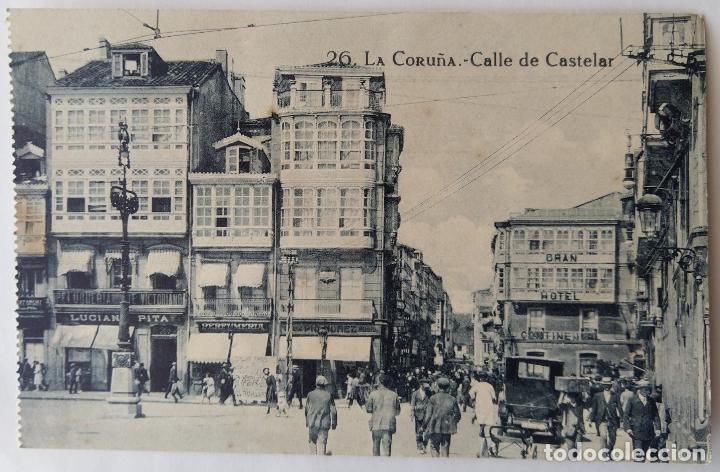 Postales: LA CORU&Ntilde;A CALLE DE CASTELAR - Foto 1