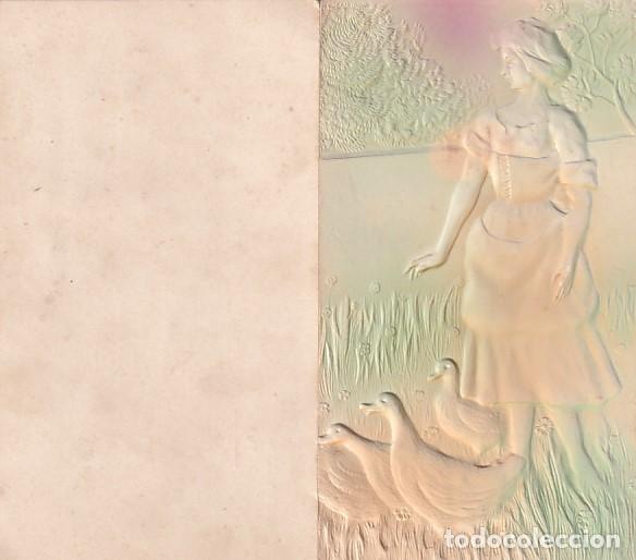 Postkarten: Preciosa tarjeta en relieve de la Juventud art&iacute;stica Tuy, presidente Canuto Santolalla Benito.