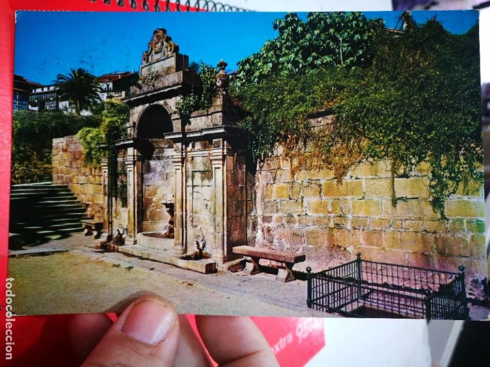 Postales: Postal ORENSE Las Burgas Fuentes Termales N 17 LA REGION escrita y Bellamente Sellada