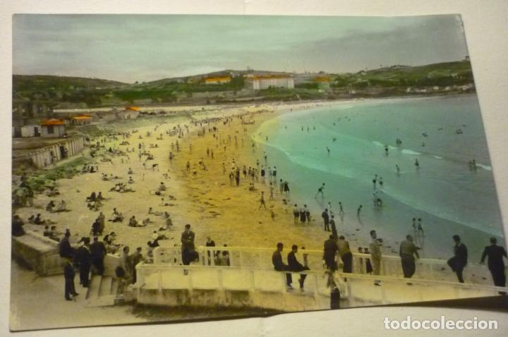 Postales: POSTAL LA CORU&Ntilde;A-PLAYA SANTA CRISTINA COLOREADA CM