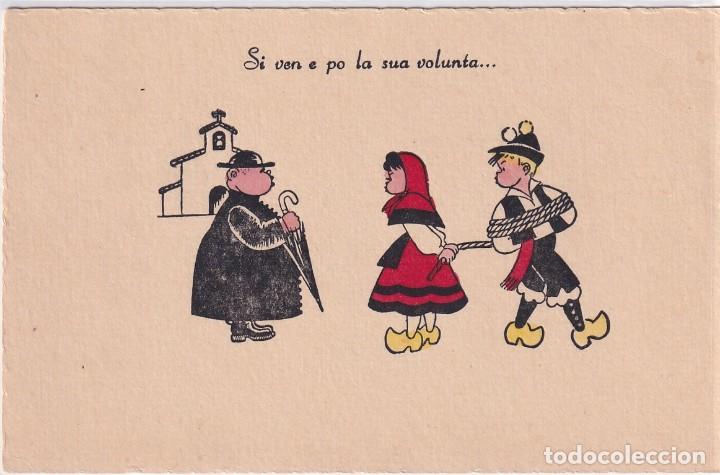 Postales: Humor gallego. Tarjeta ilustrada sin reverso. No figura ilustrador: Si en a po la sua volunta ...