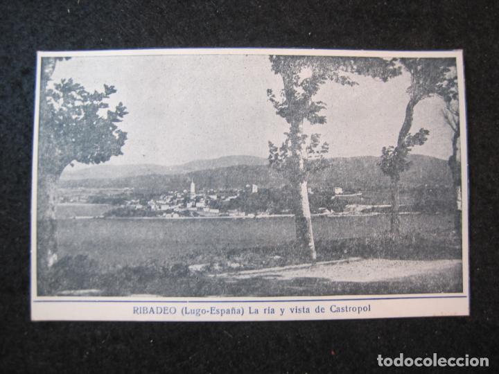 Postales: RIBADEO-LA RIA Y VISTA DE CASTROPOL-POSTAL ANTIGUA-(82.073)