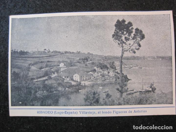 Postales: RIBADEO-VILLAVIEJA AL FONDO FIGUERAS DE ASTURIAS-POSTAL ANTIGUA-(82.074)