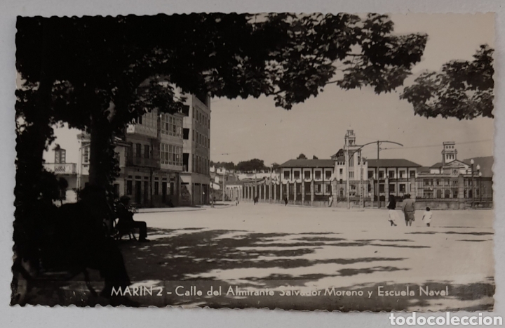 Postales: Postal GALICIA TUR&Iacute;STICA. MARIN 2 -Calle del Almirante Salvador Moreno y Escuela Naval. No circulada