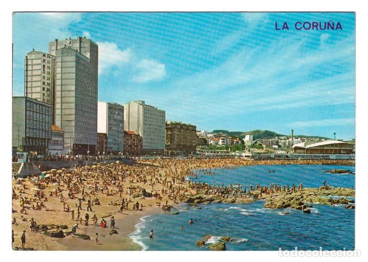 Postales: LA CORU&Ntilde;A (ESPA&Ntilde;A) // PLAYA DE RIAZOR // CIRCULADA - Foto 1