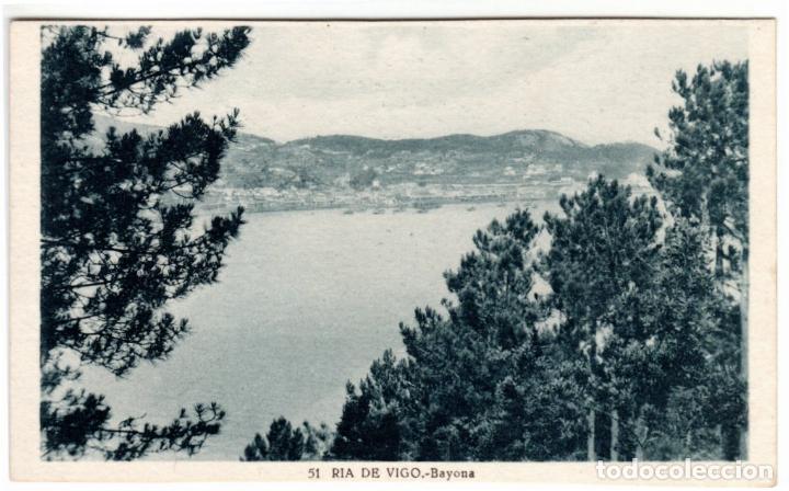 Postais: BONITA POSTAL - RIA DE VIGO - BAYONA (PONTEVEDRA)