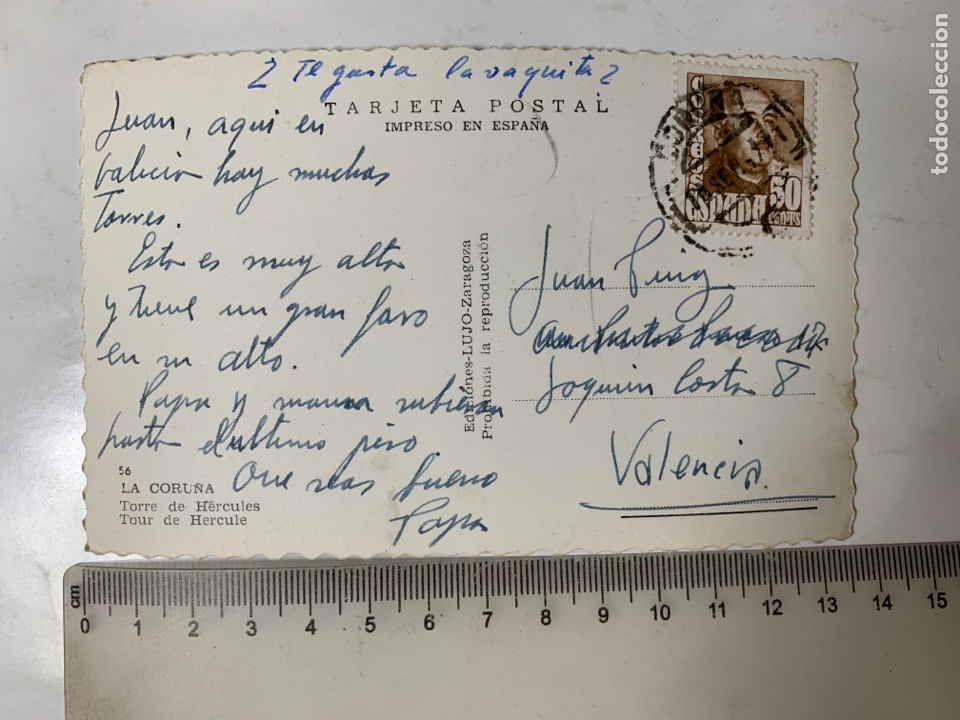 Postales: POSTAL. LA CORU&Ntilde;A. TORRE DE H&Eacute;RCULES. EDICIONES LUJO. - Foto 2