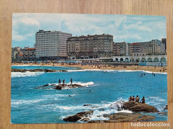 Postales: LA CORU&Ntilde;A - PLAYA DE RIAZOR - Foto 1