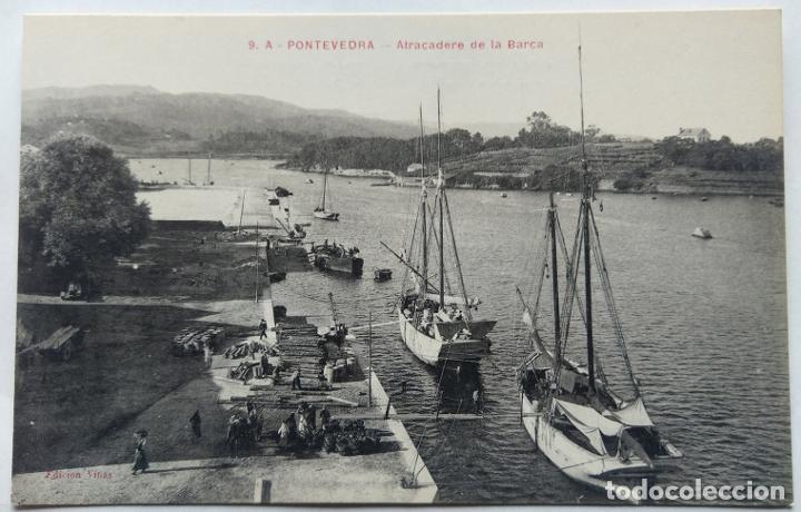 Postales: PONTEVEDRA ATRACADERE DE LA BARCA - Foto 1