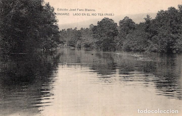 Postkarten: Mondariz. Lago en el Rio Tea