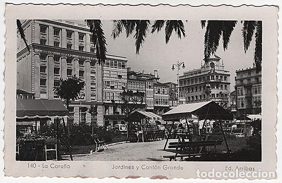 Postcards: X126147 GALICIA A LA CORUNA JARDINES Y CANTON GRANDE