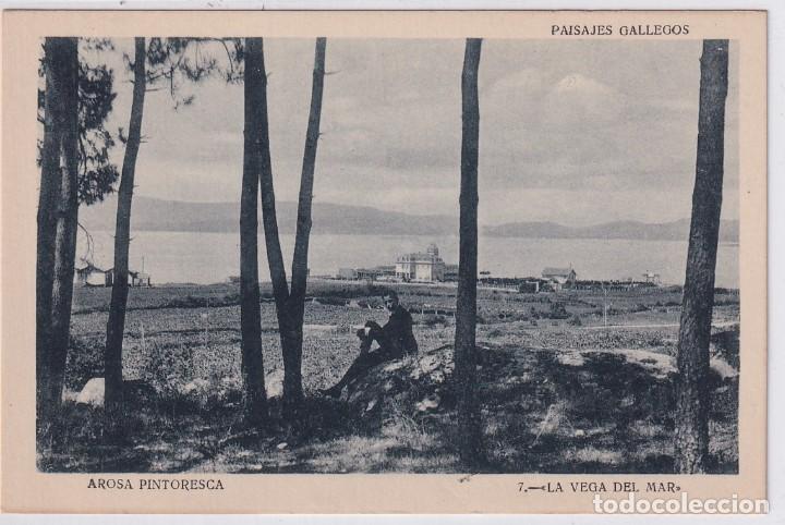 Postcards: Paisajes Gallegos. Arosa Pintoresca 7 La Vega del Mar Sin circular