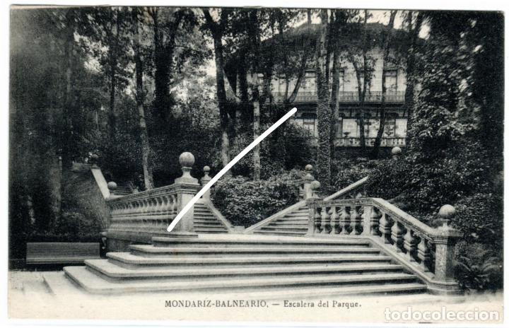 Cartoline: BONITA POSTAL - MONDARIZ (PONTEVEDRA) - BALNEARIO - ESCALERA DEL PARQUE