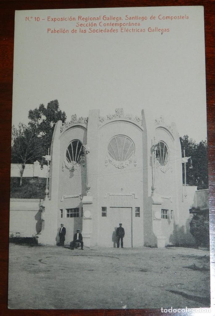 Cartes Postales: POSTAL DE LA EXPOSICION REGIONAL GALLEGA. SANTIAGO DE COMPOSTELA, SECCION CONTEMPORANEA, PABELLON DE
