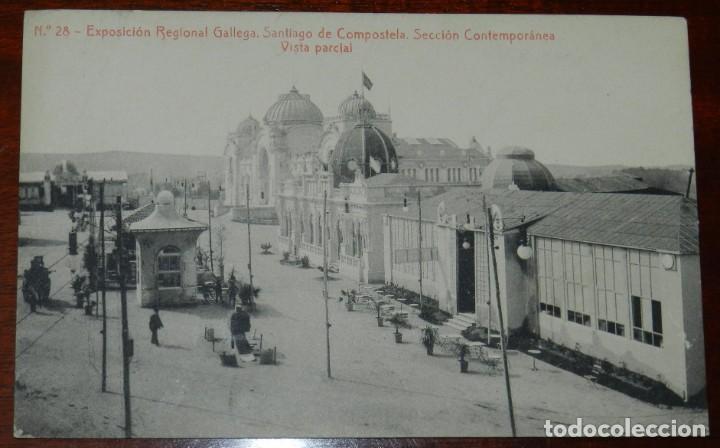 Cartes Postales: POSTAL DE LA EXPOSICION REGIONAL GALLEGA. SANTIAGO DE COMPOSTELA, SECCION CONTEMPORANEA, VISTA PARCI