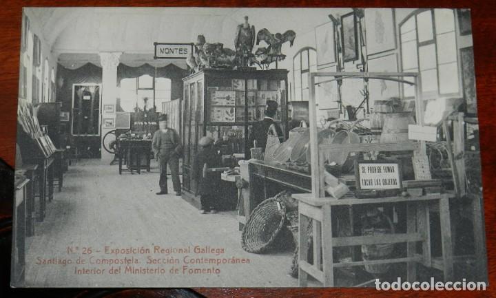Cartes Postales: POSTAL DE LA EXPOSICION REGIONAL GALLEGA. SANTIAGO DE COMPOSTELA, SECCION CONTEMPORANEA, INTERIOR DE