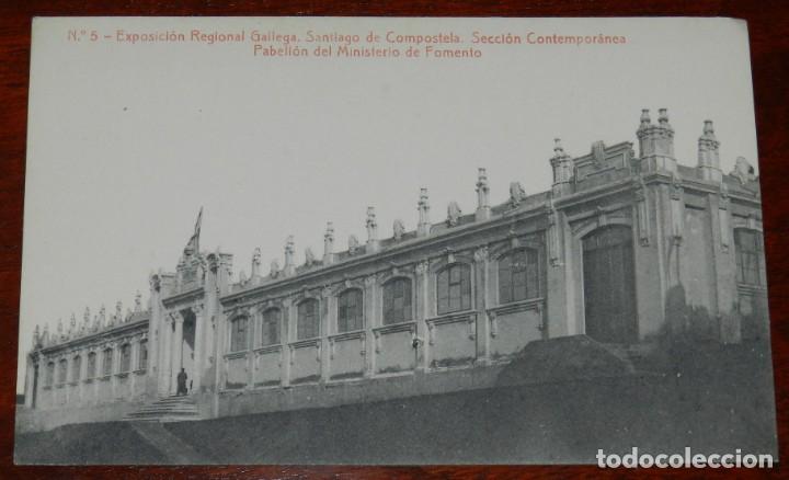 Cartes Postales: POSTAL DE LA EXPOSICION REGIONAL GALLEGA. SANTIAGO DE COMPOSTELA, SECCION CONTEMPORANEA, PABELLON DE
