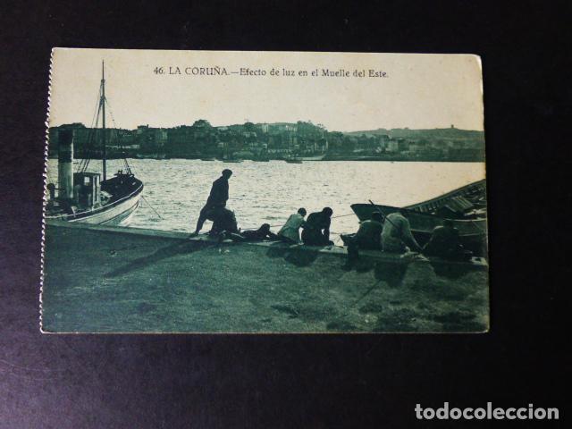 Postales: LA CORU&Ntilde;A EFECTO DE LUZ EN EL MUELLE DEL ESTE - Foto 1