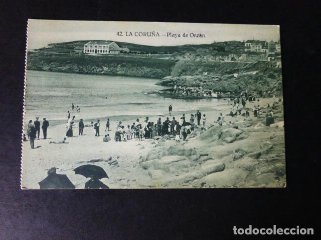 Postales: LA CORU&Ntilde;A LA PLAYA DE ORZAN - Foto 1