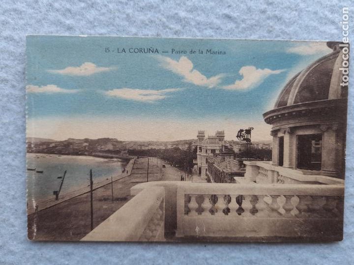 Postales: La Coru&ntilde;a. Paseo de la Marina. - Foto 1