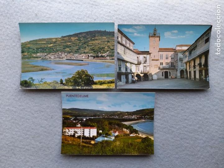 Postales: Lote de 3 Postales de Puentedeume. La Coru&ntilde;a. - Foto 1