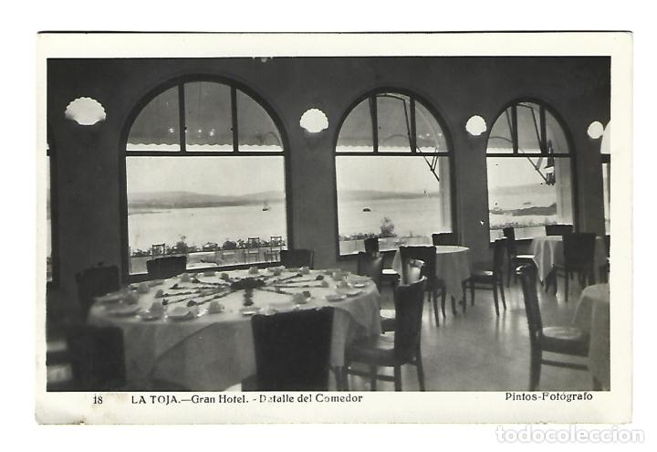 Postales: POSTAL LA TOJA (Pontevedra) - GRAN HOTEL - COMEDOR - PINTOS - Lote. 0355