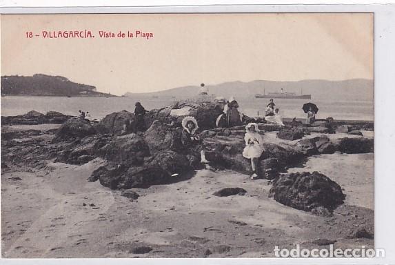Postales: 18 Villagarc&iacute;a Vista de la Playa. Edici&oacute;n Eco de Arosa. 6174 Thomas Sin circular.