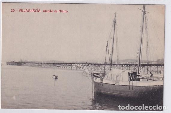 Postales: 20 Villagarc&iacute;a Muelle de hierro. Edici&oacute;n Eco de Arosa. 6176 Thomas Sin circular.