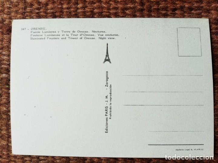 Postales: ORENSE - EDICIONES PARIS - Foto 2