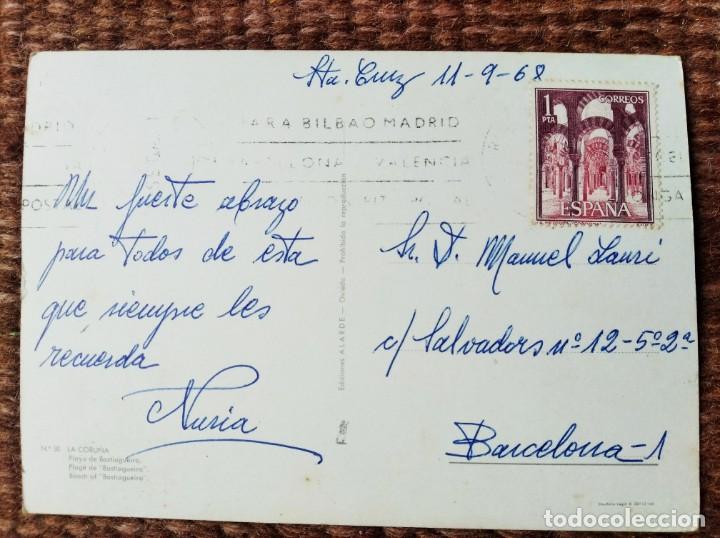 Postales: LA CORU&Ntilde;A - PLAYA DE BASTIAGUEIRO - EDICIONES ALARDE - Foto 2