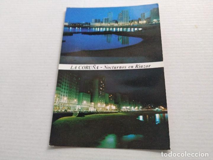 Postales: CORU&Ntilde;A - POSTAL LA CORU&Ntilde;A - RIAZOR NOCTURNAS - Foto 1