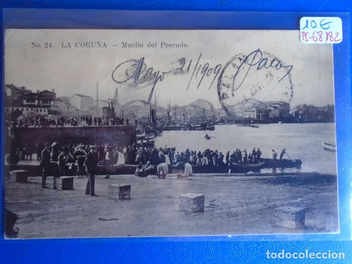 Postais: (PS-68182)POSTAL DE LA CORU&Ntilde;A-MUELLE DEL PESCADO.LA INTERNACIONAL EXPRES