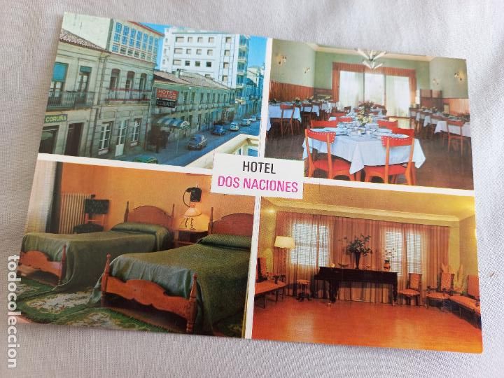 Cartes Postales: N&ordm; 1 HOTEL DOS NACIONES. VERIN ORENSE. FACHADA PRINCIPAL COMEDOR. EDICIONES INTER A&Ntilde;OS 60 POSTAL S/C