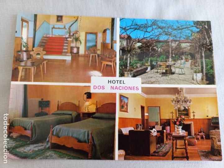 Cartes Postales: N&ordm; 2 HOTEL DOS NACIONES. VERIN ORENSE. ESCALERA, JARDIN SALON EDICIONES INTER. A&Ntilde;OS 60 POSTAL S/C