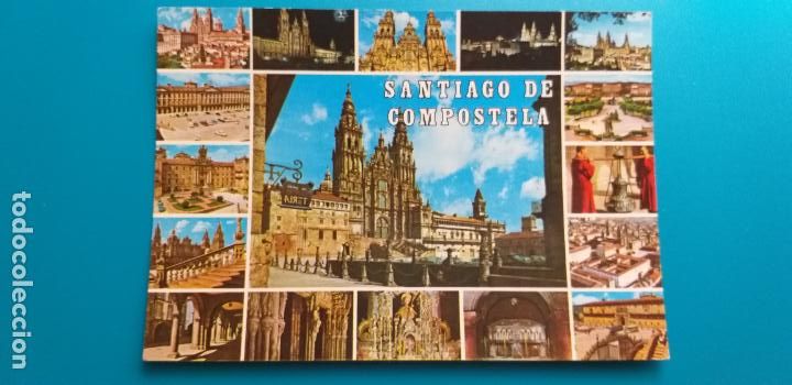 Cartes Postales: PLAYA DE Santiago de COMPOSTELA. DIVERSOS ASPECTOS. CIRCULADA