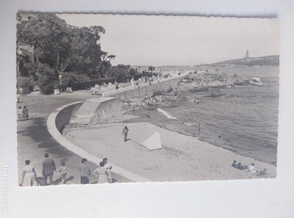 Postales: LA CORU&Ntilde;A, PASEO DE MIRAMAR, RIAZOR. Ediciones Lujo. - Foto 1