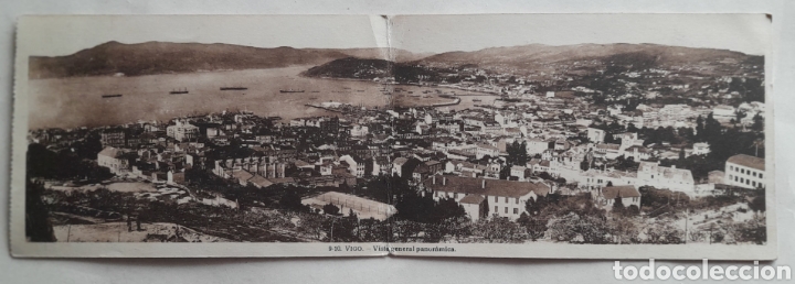 Postales: 9 - 10. VIGO.- Vista Panor&aacute;mica. Postal doble. Ediciones Jos&eacute; L&oacute;pez Sousa. Circa: 1931