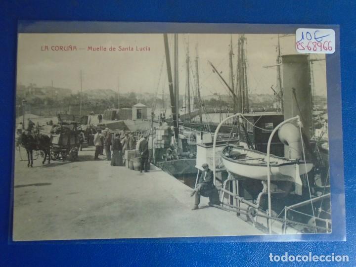 Postales: (PS-68966)POSTAL DE LA CORU&Ntilde;A-MUELLE DE SANTA LUCIA.PAPELERIA DE LA FUENTE
