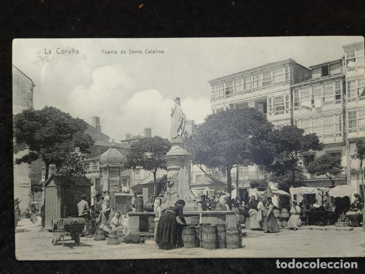 Postales: LA CORU&Ntilde;A-FUENTE DE SANTA CATALINA-LIB&middot;LINO PEREZ-POSTAL ANTIGUA-(92.941)
