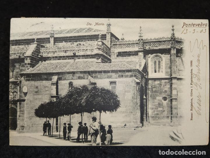 Postales: PONTEVEDRA-SANTA MARIA-BAZAR HELENICO-REVERSO SIN DIVIDIR-POSTAL ANTIGUA-(92.948)